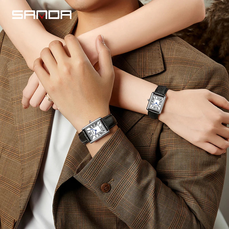 Relógio Clássico Louis Suíço- Inspirado no Cartier