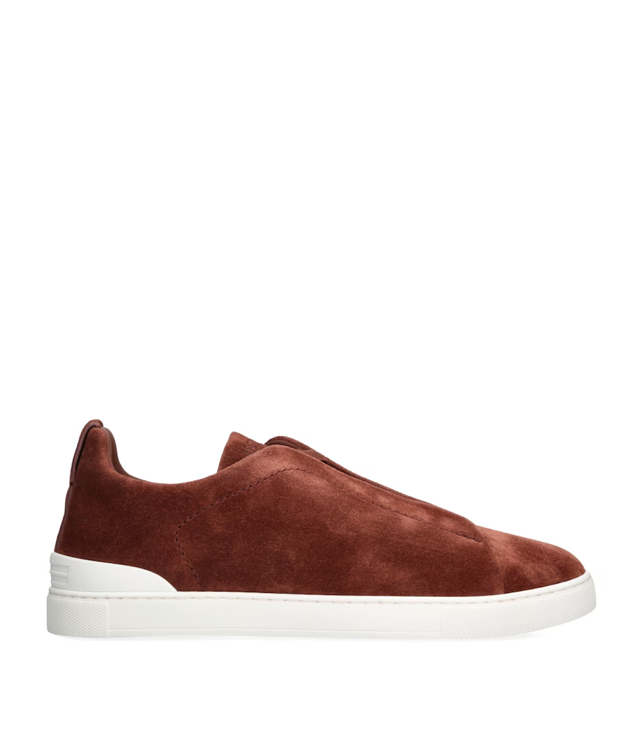 Tenis Zegna Triple Stitch Camurça