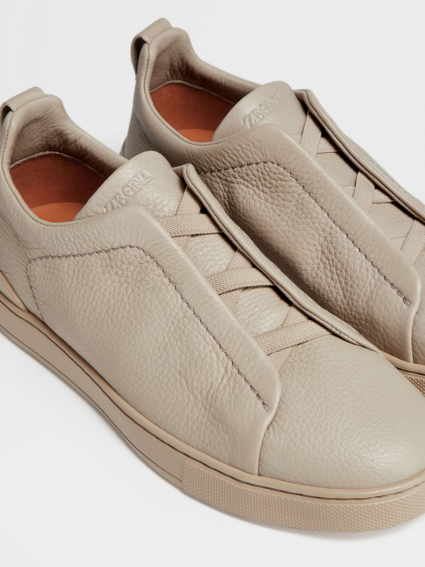 Tenis Zegna Triple Stitch Couro