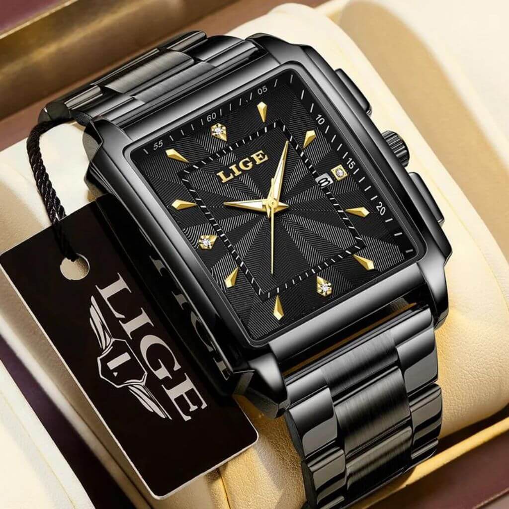 Relógio Masculino de Luxo Impermeável Lige