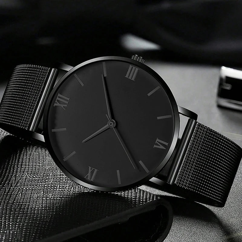 Combo Relógio Poedagar Silver + Relógio All Black [COMPRE 1 LEVE 2]