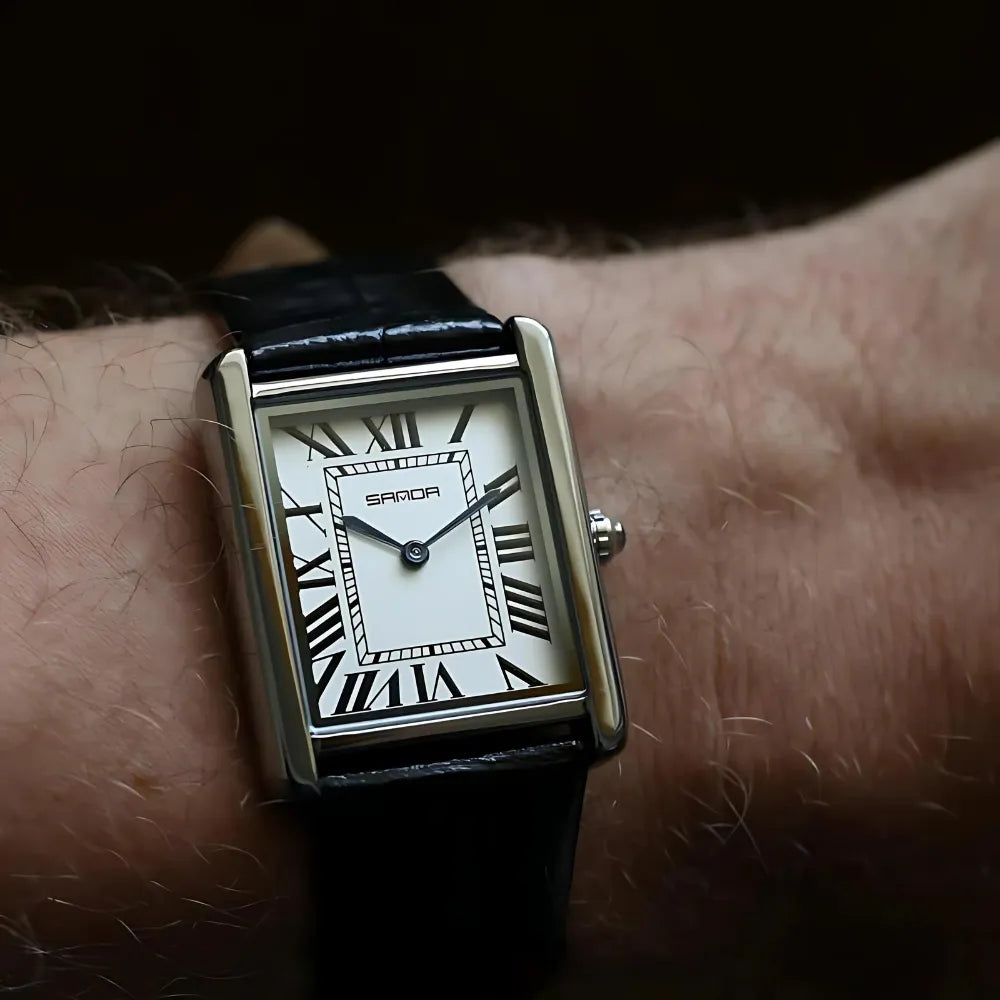 Relógio Clássico Louis Suíço- Inspirado no Cartier