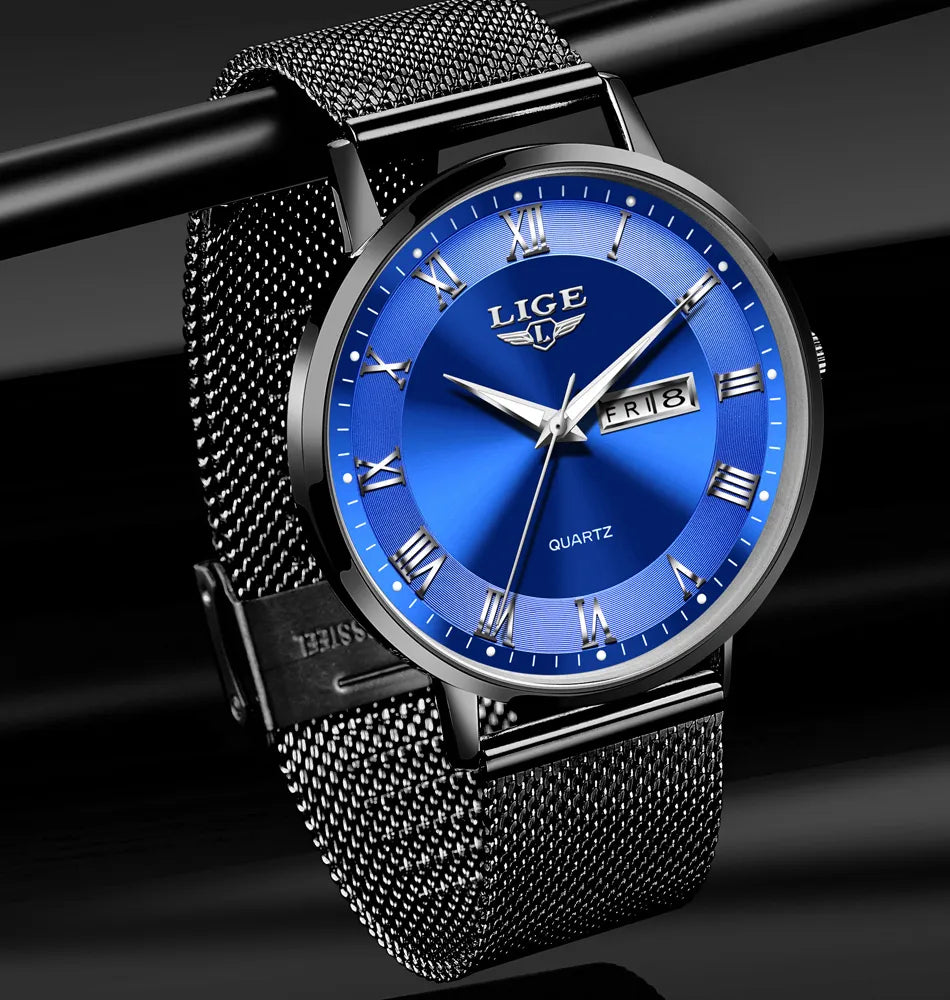 Relógio Masculino Luxo Lige Original