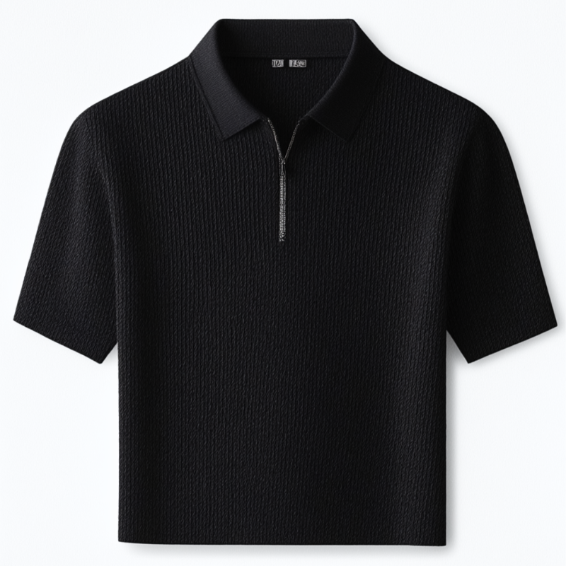 Camisa Polo Malha Francesa Black
