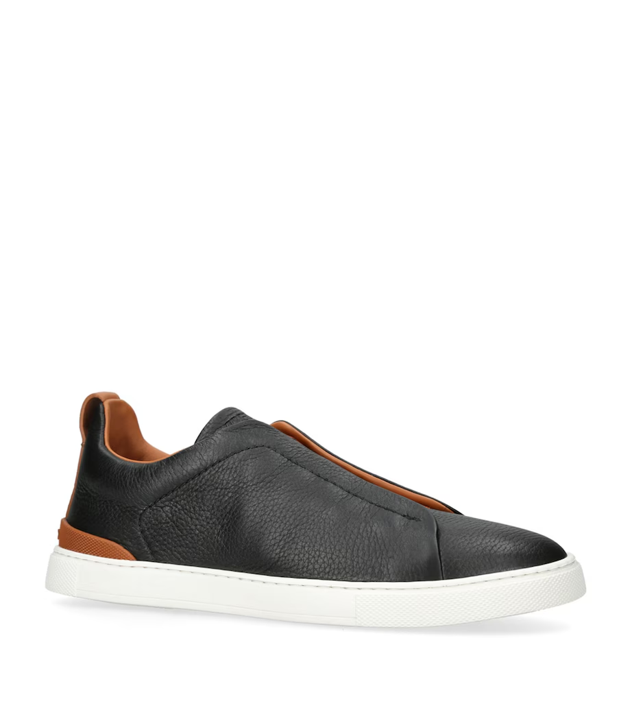 Tenis Zegna Triple Stitch Couro