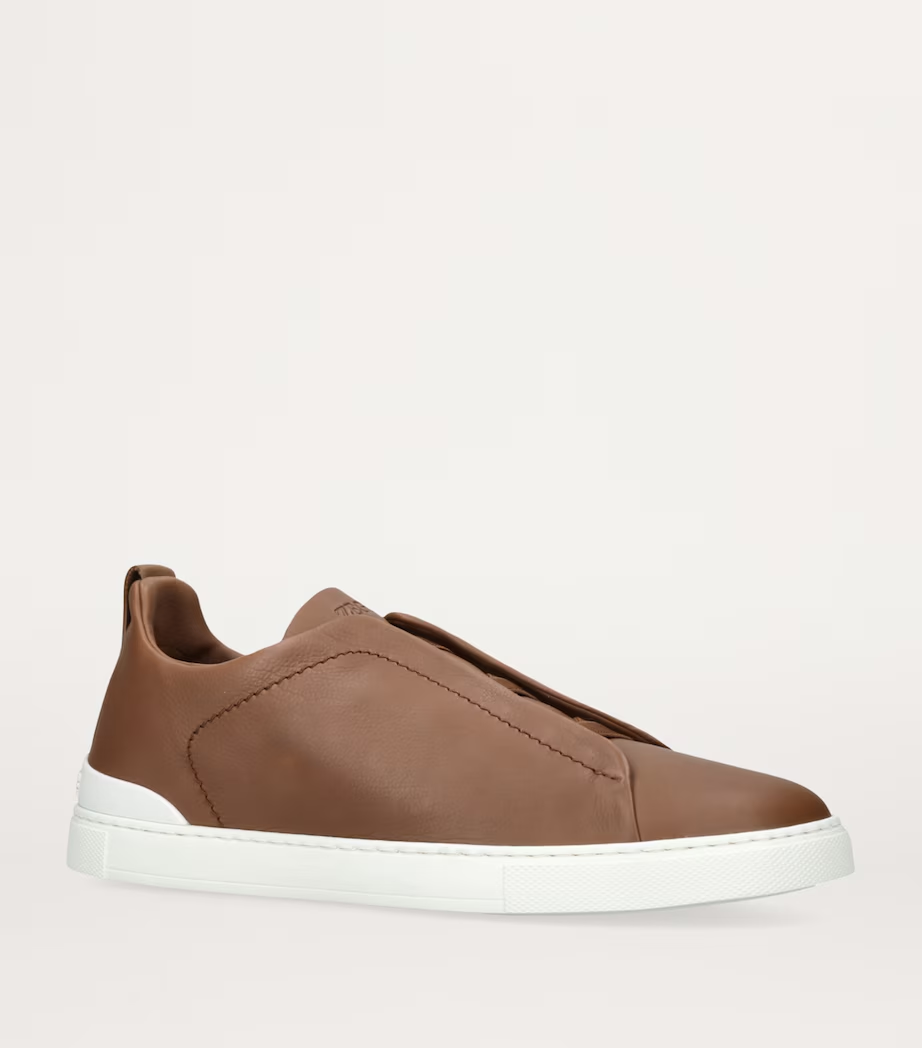 Tenis Zegna Triple Stitch Couro