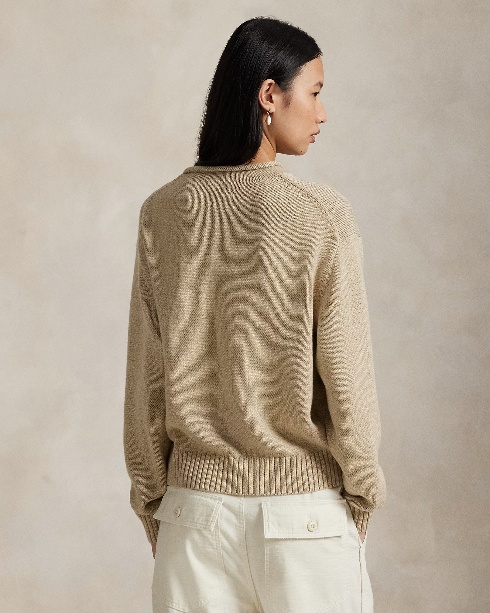 Suéter Ralph Lauren - Polo Bear Bege com Touca