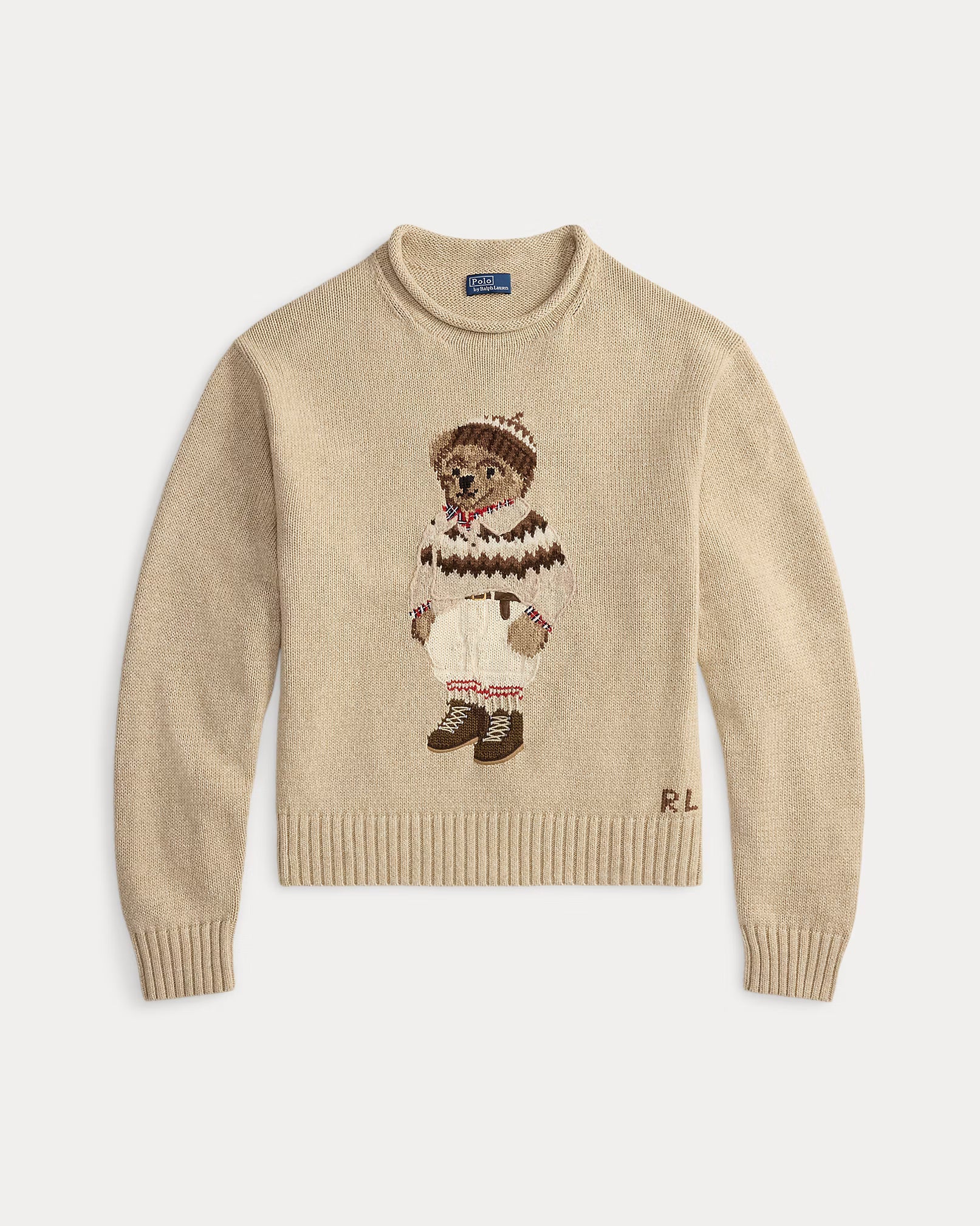 Suéter Ralph Lauren - Polo Bear Bege com Touca