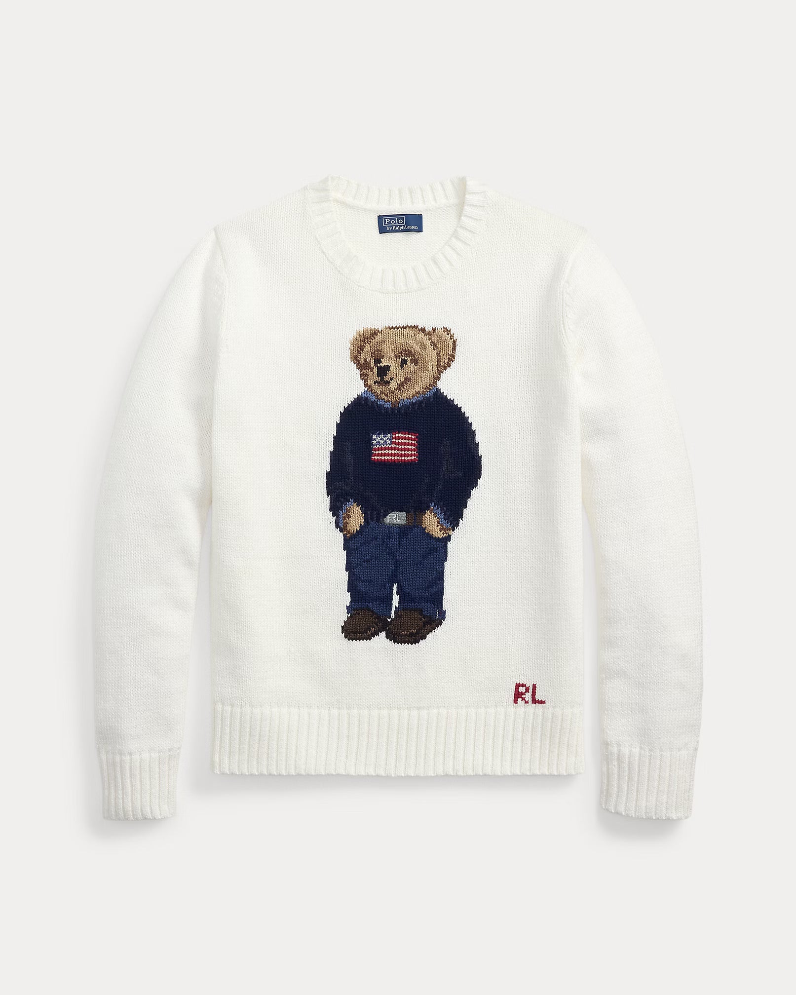 Suéter Ralph Lauren - Polo Bear  American Flag Branco